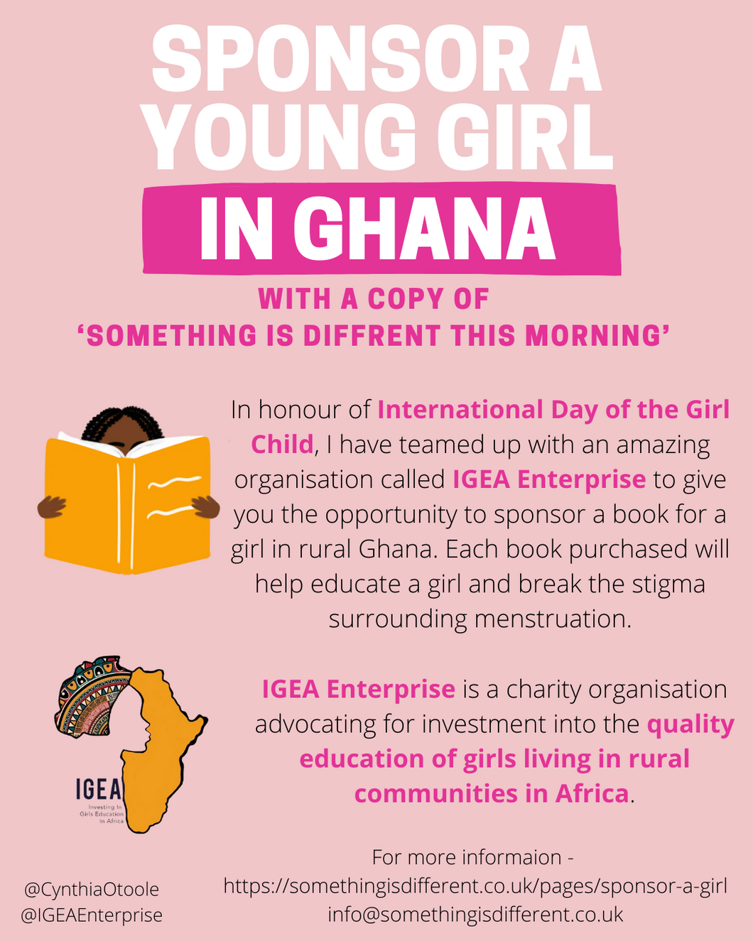 *SPONSOR A GIRL* 'Something is Different this Morning' Book